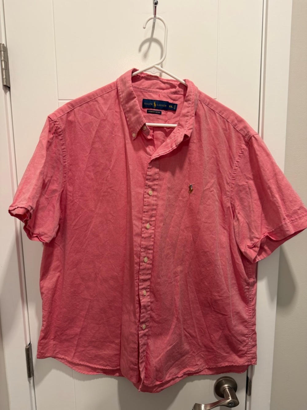 Ralph Lauren Pink Short-Sleeve Button-Down Shirt